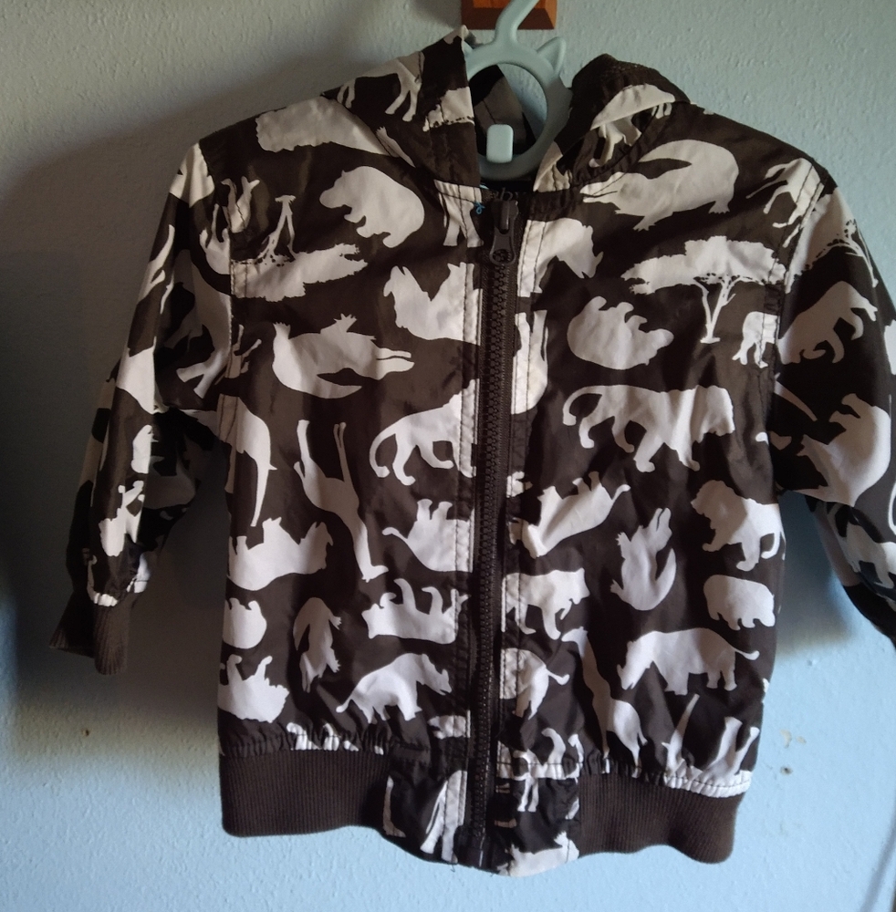 Brown and White Animal Print Jacket